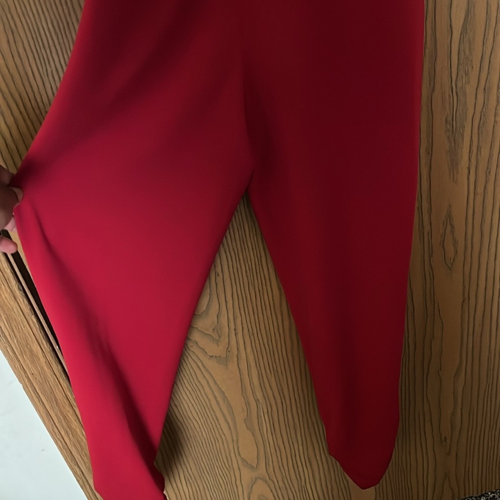 Christmas Red Polyester Wavy Neckline Jumpsuit - Picture 8 of 10